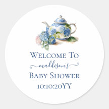 Blue Hydrangea Baby Dusche Tee Party
