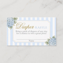 Blue Hydrangea Baby Duschkabine Windelwaschkarte Begleitkarte