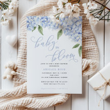 Blue Hydrangea Baby in Bloom Baby Dusche