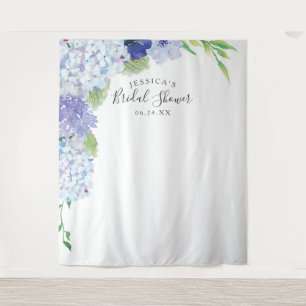 Blue Hydrangea Backdrop - Foto Booth Wandteppich