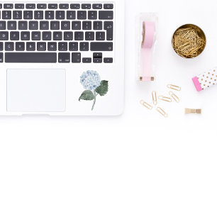 Blue Hydrangea Bloom Vinyl Sticker