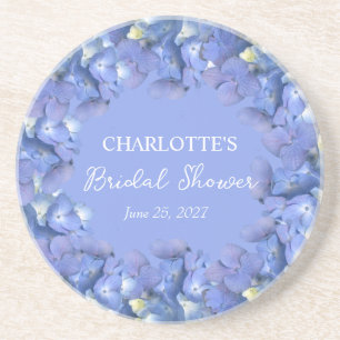 Blue Hydrangea Blooms Personalisiertes Brautparty Getränkeuntersetzer