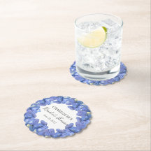 Blue Hydrangea Blooms Personalisiertes Brautparty