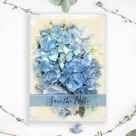 Blue Hydrangea Blossom Hochzeit retten das Datum Save The Date