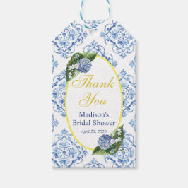 Blue Hydrangea Blue Tile Gastgeschenk Tag Geschenkanhänger