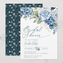 Blue Hydrangea | Blume Blätter Brautparty