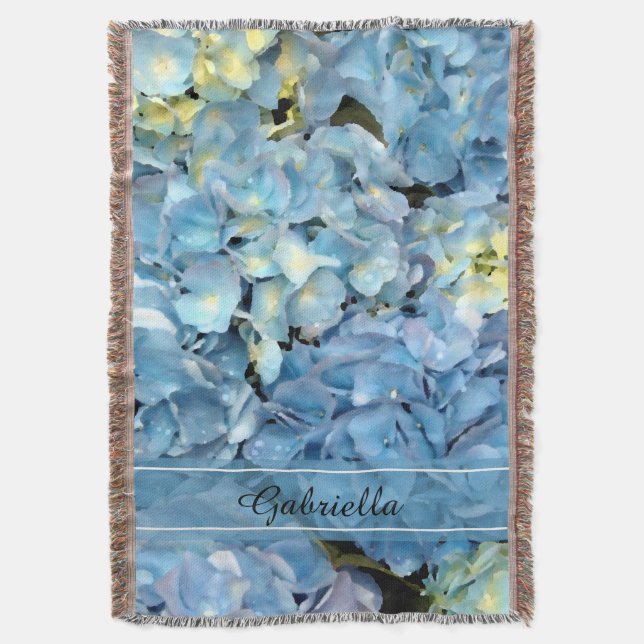 Blue Hydrangea Blume Blossom Decke (Vorderseite Vertikal)