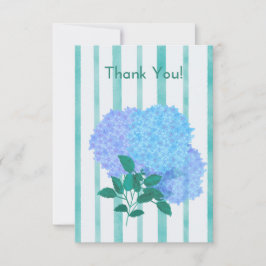 Blue Hydrangea-Blume Dankeskarte