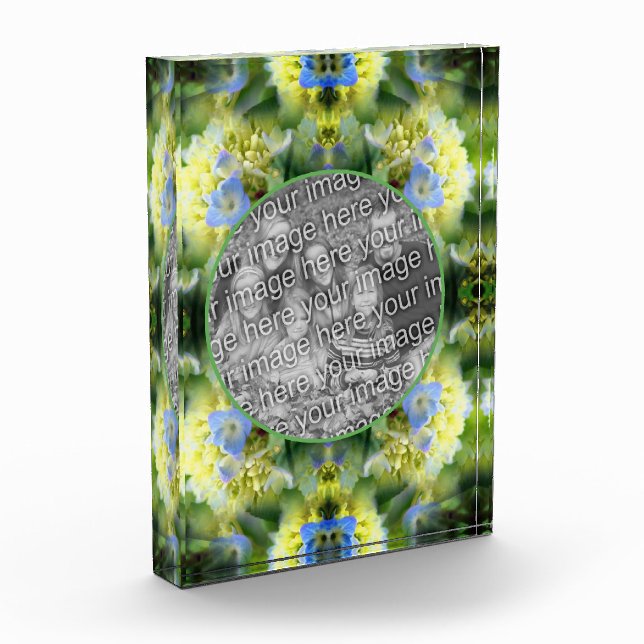 Blue Hydrangea-Blume Fotoblock (Links)