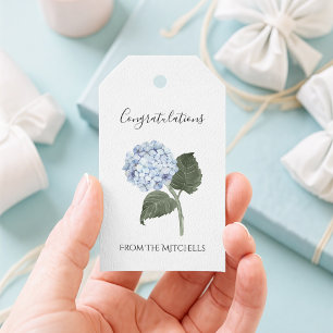 Blue Hydrangea-Blume Geschenkanhänger