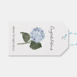 Blue Hydrangea-Blume Geschenkanhänger