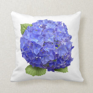 Blue Hydrangea-Blume Kissen