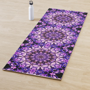 Blue Hydrangea Blume Petals Abstrakt Art Pattern Yogamatte