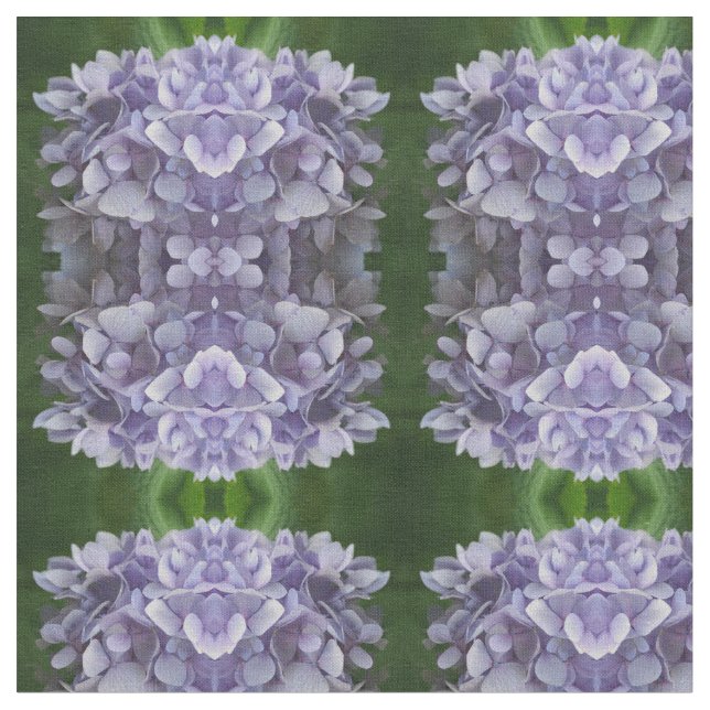 Blue Hydrangea Blume Petals Pattern Stoff (Nahaufnahme)