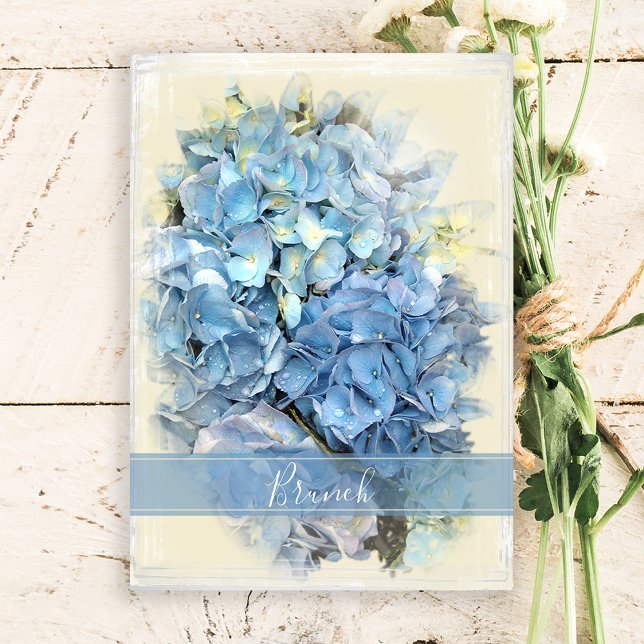 Blue Hydrangea Blume Post Wedding Brunch Einladung (Von Creator hochgeladen)