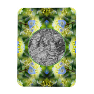 Blue Hydrangea Blume Rahmen erstellen Sie Ihr eige Magnet