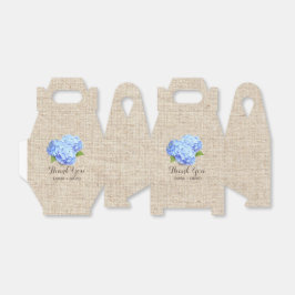 Blue Hydrangea Blume Rustic Burlap Vielen Dank Geschenkschachtel