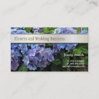 Blue Hydrangea Blume Visitenkarte