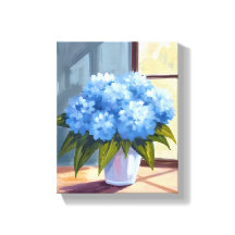 Blue Hydrangea Bouquet Blumenbemalung