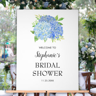 Blue Hydrangea Bouquet Brautparty Empfang Acrylschild
