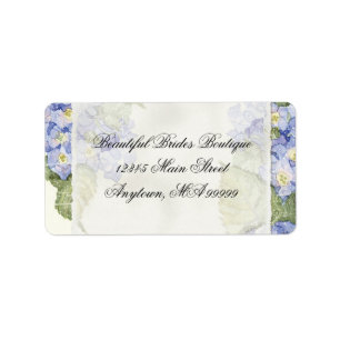 Blue Hydrangea Bracket florale feierliche Hochzeit Adressaufkleber
