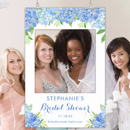 Blue Hydrangea Brautparty Foto Prop Poster