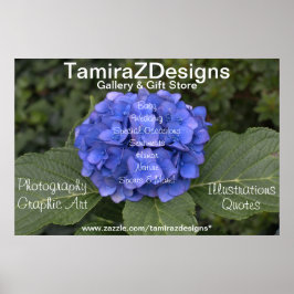 Blue Hydrangea Business POSTER Banner
