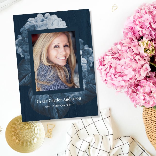 Blue Hydrangea Celebration of Life Programme (Créateur téléchargé)