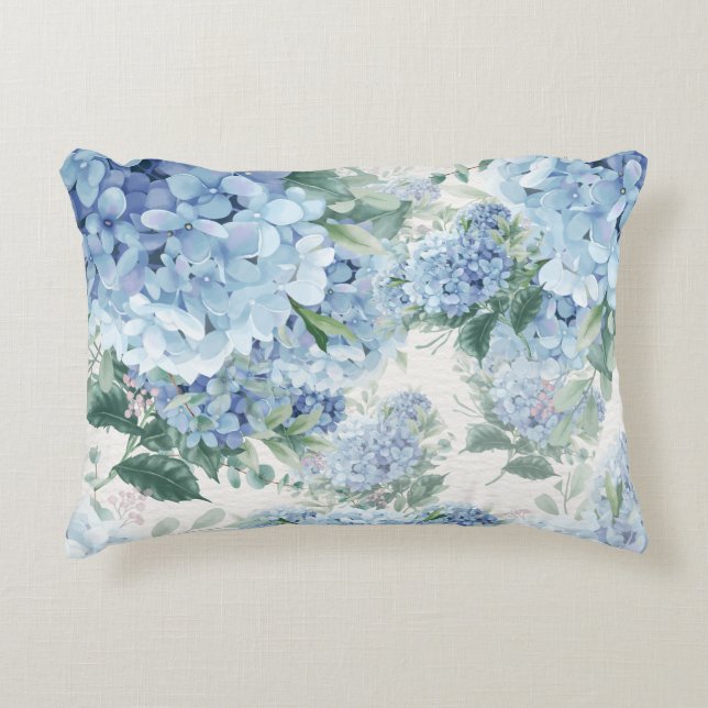 Blue Hydrangea Dekokissen (Vorderseite)