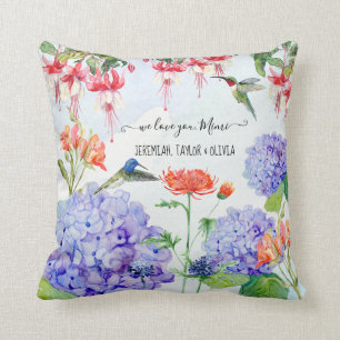 Blue Hydrangea Elegante Floral Wir Liebe Sie Mimi Kissen