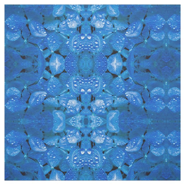 Blue Hydrangea Fabric Stoff (Muster)