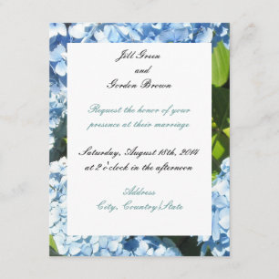Blue Hydrangea Faire-part de mariage