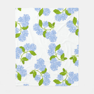 Blue Hydrangea Fleece Blanket