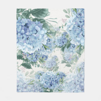 Blue Hydrangea Fleecedecke