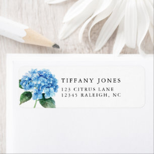 Blue Hydrangea Floral Brautparty Rücksendeadresse