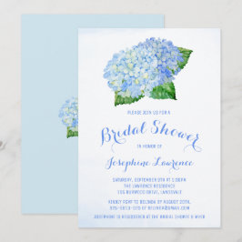 Blue Hydrangea Floral Bridal Dusche Einladungen
