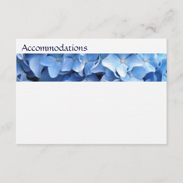 Blue Hydrangea Floral Enclosure Card Begleitkarte (Vorderseite)