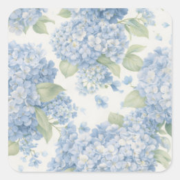 Blue Hydrangea Floral Sticker • Coastal Gift