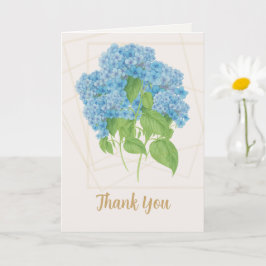 Blue Hydrangea Floral | Thank You Karte