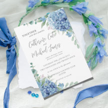 Blue Hydrangea Floral Wedding