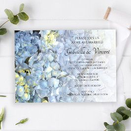 Blue Hydrangea Floral Wedding Einladung