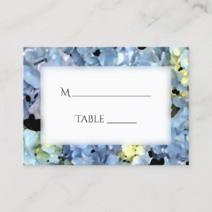 Blue Hydrangea Floral Wedding Platzkarten