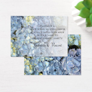 Blue Hydrangea Floral Wedding Wohltätigkeit Fevor 
