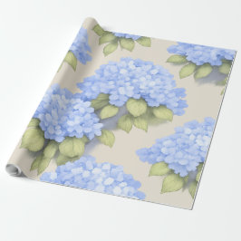 Blue Hydrangea Floral Wrap Roll – Boutique Geschenkpapier