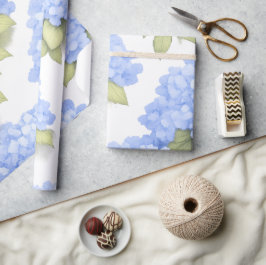 Blue Hydrangea Floral Wrapping Paper – Boutique  Geschenkpapier