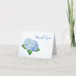 Blue Hydrangea Flowers Wedding Dankeskarte