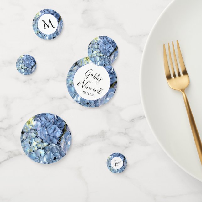 Blue Hydrangea Flowers Wedding Konfetti (Gruppe)