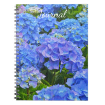 Blue Hydrangea Garden Blume Journal Spiral