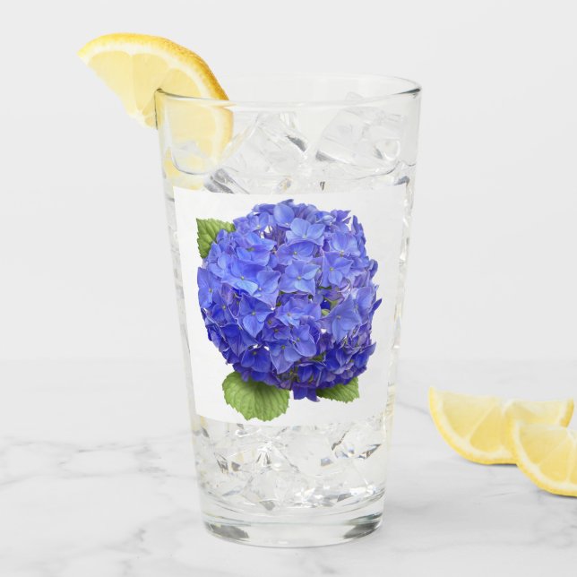 Blue Hydrangea Glas (Vorderseite Ice)