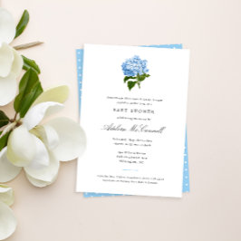 Blue Hydrangea Grandmillennial Baby Shower Einladung